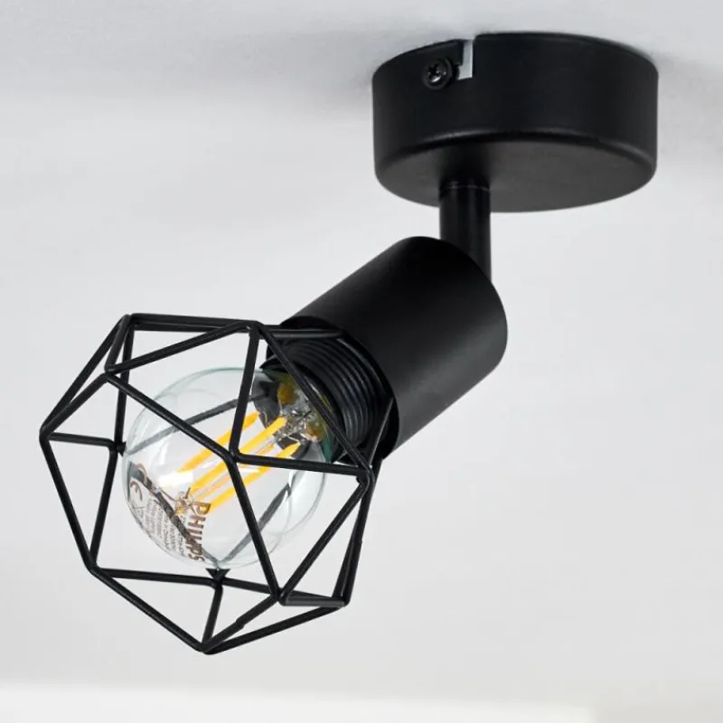 hofstein Plafonnier Baripada Noir, 1 lumière