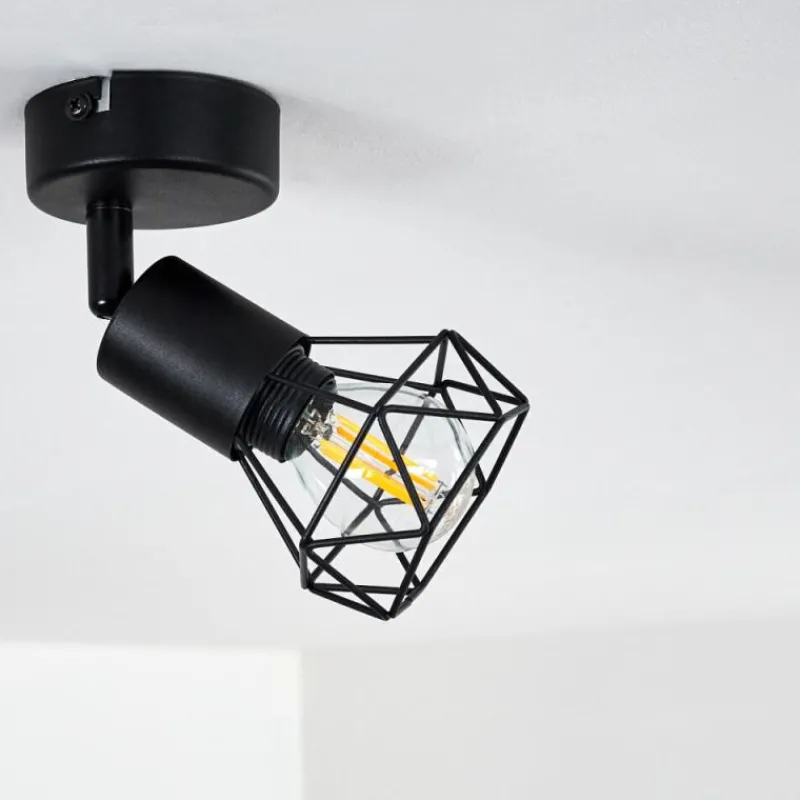 hofstein Plafonnier Baripada Noir, 1 lumière