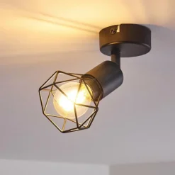 hofstein Plafonnier Baripada Noir, 1 lumière