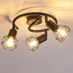 hofstein Plafonnier Baripada Noir, 3 lumières