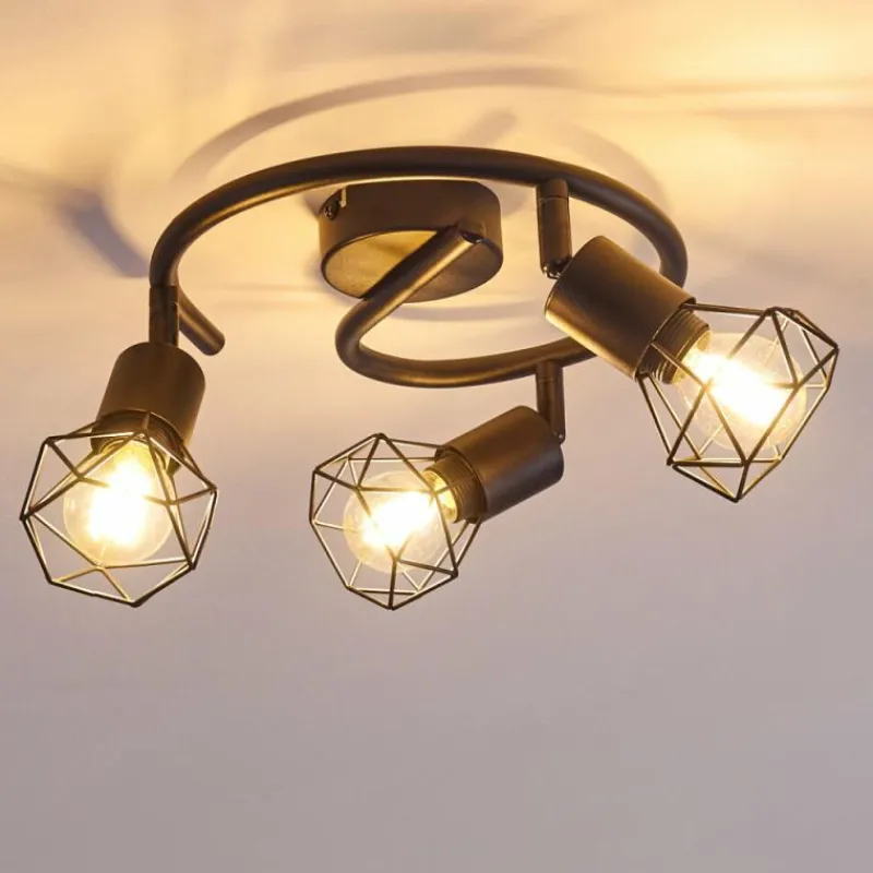 hofstein Plafonnier Baripada Noir, 3 lumières