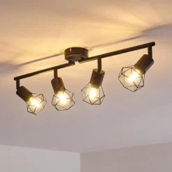 hofstein Plafonnier Baripada Noir, 4 lumières