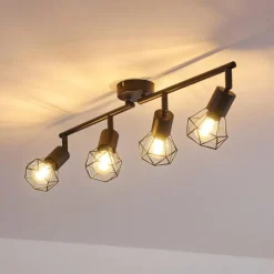 hofstein Plafonnier Baripada Noir, 4 lumières