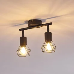 hofstein Plafonnier Baripada Noir, 2 lumières