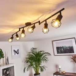 hofstein Plafonnier Baripada Noir, 6 lumières