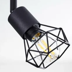 hofstein Plafonnier Baripada Noir, 6 lumières