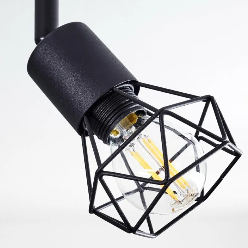 hofstein Plafonnier Baripada Noir, 6 lumières