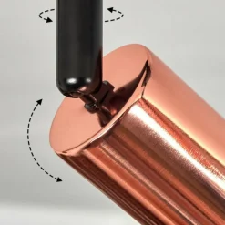 Lampes Vintages & Rétros-hofstein Plafonnier Baripada Noir, 2 lumières