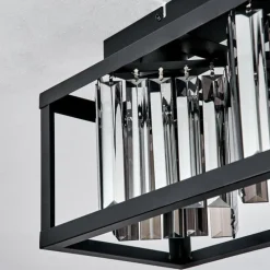 hofstein Plafonnier Barracon Noir, 3 lumières