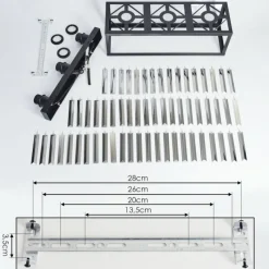 hofstein Plafonnier Barracon Noir, 3 lumières