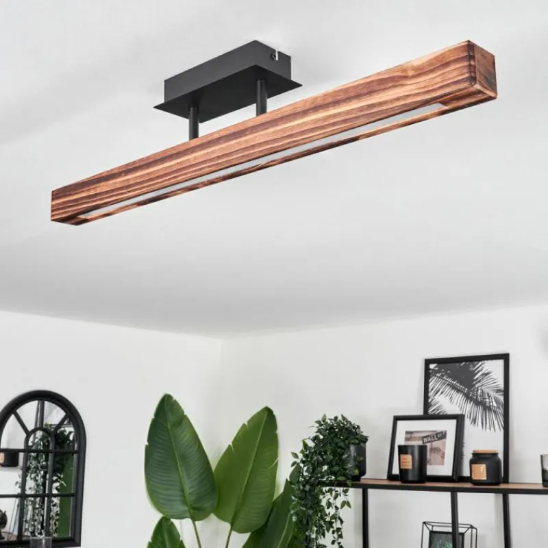 hofstein Plafonnier Barron LED Noir, 1 lumière