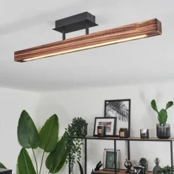 hofstein Plafonnier Barron LED Noir, 1 lumière