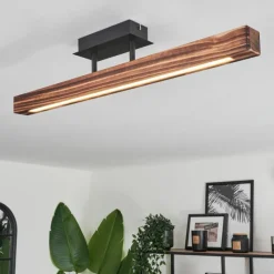 hofstein Plafonnier Barron LED Noir, 1 lumière