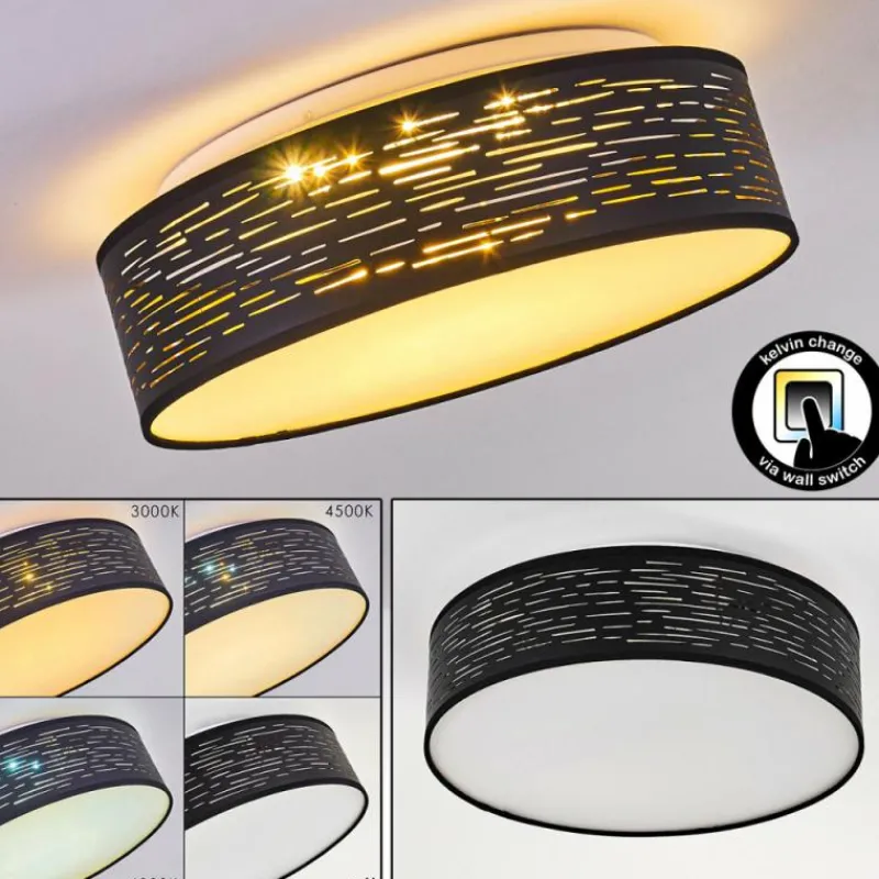 Lampes Dorées-hofstein Plafonnier Bathinda LED Blanc, 1 lumière