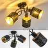 Lampes Dorées-hofstein Plafonnier Bathinda Noir, 3 lumières