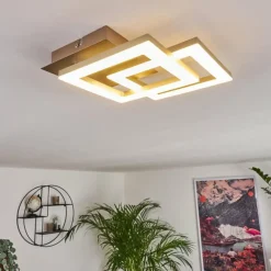 hofstein Plafonnier Batuna LED Nickel mat, 1 lumière
