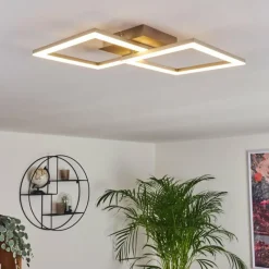 hofstein Plafonnier Batuna LED Nickel mat, 1 lumière