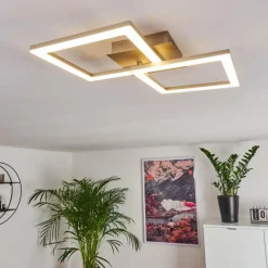 hofstein Plafonnier Batuna LED Nickel mat, 1 lumière