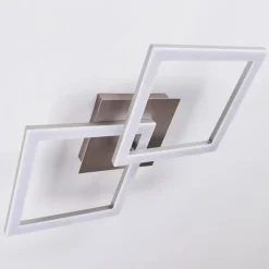 hofstein Plafonnier Batuna LED Nickel mat, 1 lumière