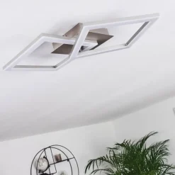 hofstein Plafonnier Batuna LED Nickel mat, 1 lumière