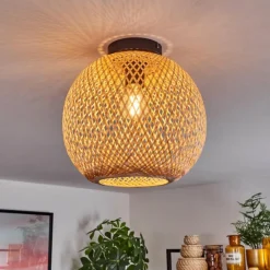 Lampes Vintages & Rétros-hofstein Plafonnier Bauro Écru, 1 lumière