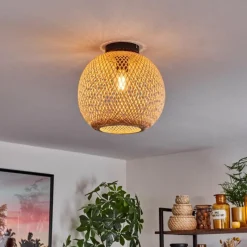 Lampes Vintages & Rétros-hofstein Plafonnier Bauro Écru, 1 lumière