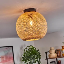 Lampes Vintages & Rétros-hofstein Plafonnier Bauro Écru, 1 lumière