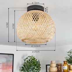 Style Boho-Chic-hofstein Plafonnier Bauro Écru, 1 lumière