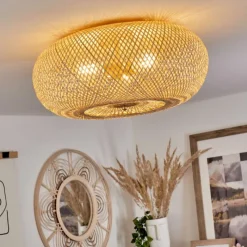 Style Boho-Chic-hofstein Plafonnier Bauro Laiton, 3 lumières