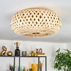 Luminaires Scandinaves-hofstein Plafonnier Bauro Laiton, Écru, 3 lumières