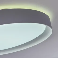 hofstein Plafonnier Beade LED Gris, Blanc, 1 lumière, Télécommandes, Changeur de couleurs