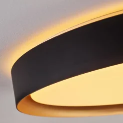 Lampes Dorées-hofstein Plafonnier Beade LED Or, Noir, 1 lumière, Télécommandes