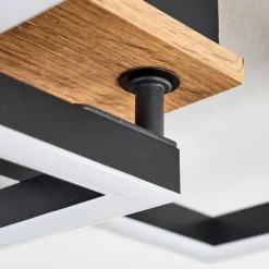 hofstein Plafonnier Bealo LED Brun, Couleur bois, 1 lumière