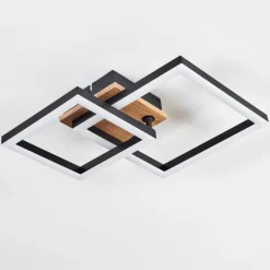 hofstein Plafonnier Bealo LED Brun, Couleur bois, 1 lumière