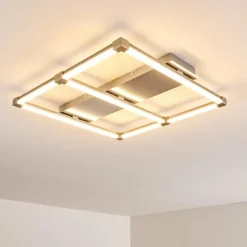 hofstein Plafonnier Beken LED Acier brossé, 1 lumière