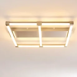 hofstein Plafonnier Beken LED Acier brossé, 1 lumière