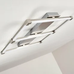 hofstein Plafonnier Beken LED Acier brossé, 1 lumière