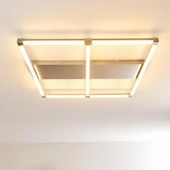 hofstein Plafonnier Beken LED Nickel mat, 1 lumière