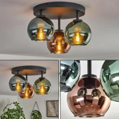 hofstein Plafonnier Belp Noir, 3 lumières