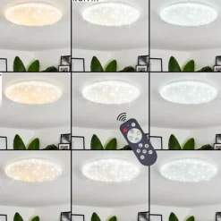 hofstein Plafonnier Benifla LED Blanc, 1 lumière, Télécommandes