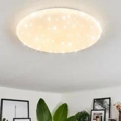 hofstein Plafonnier Benifla LED Blanc, 1 lumière, Télécommandes