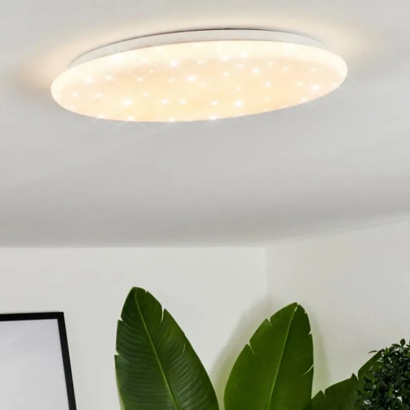 hofstein Plafonnier Benifla LED Blanc, 1 lumière, Télécommandes