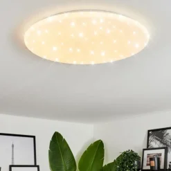 hofstein Plafonnier Benifla LED Blanc, 1 lumière, Télécommandes