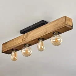 Lampes Industrielles-hofstein Plafonnier Berat Brun, Noir, 4 lumières