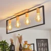 Lampes Industrielles-hofstein Plafonnier Bergo Couleur bois, Écru, Noir, 4 lumières