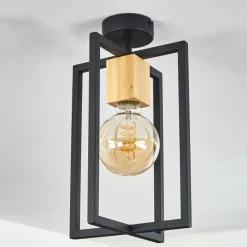 Lampes Vintages & Rétros-hofstein Plafonnier Bergo Écru, Noir, 1 lumière