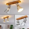Lampes Industrielles-hofstein Plafonnier Berkeley Brun foncé, Zingué, 2 lumières