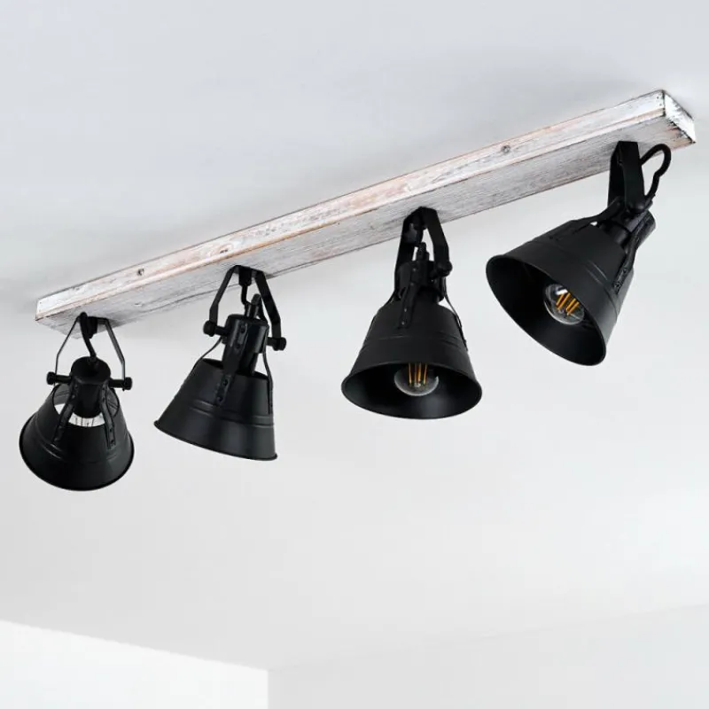 Lampes Dorées-hofstein Plafonnier Berkeley Or, Blanc, 4 lumières