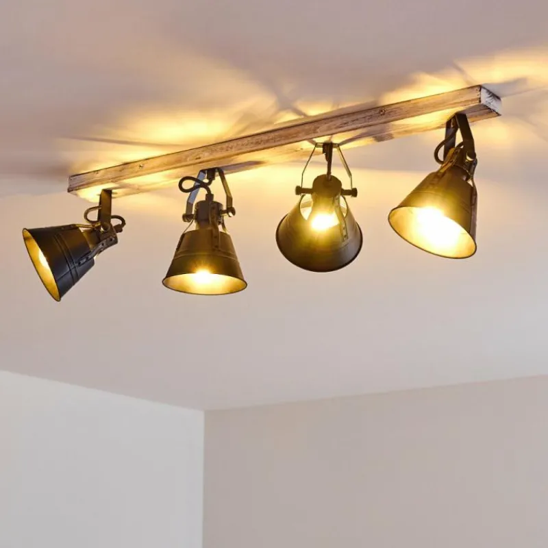 Lampes Dorées-hofstein Plafonnier Berkeley Or, Blanc, 4 lumières