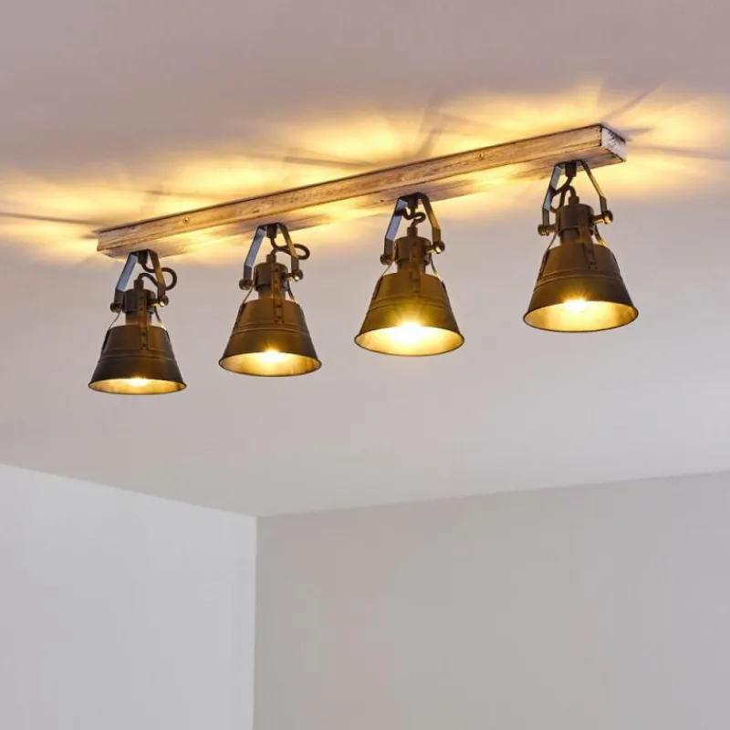 Lampes Dorées-hofstein Plafonnier Berkeley Or, Blanc, 4 lumières